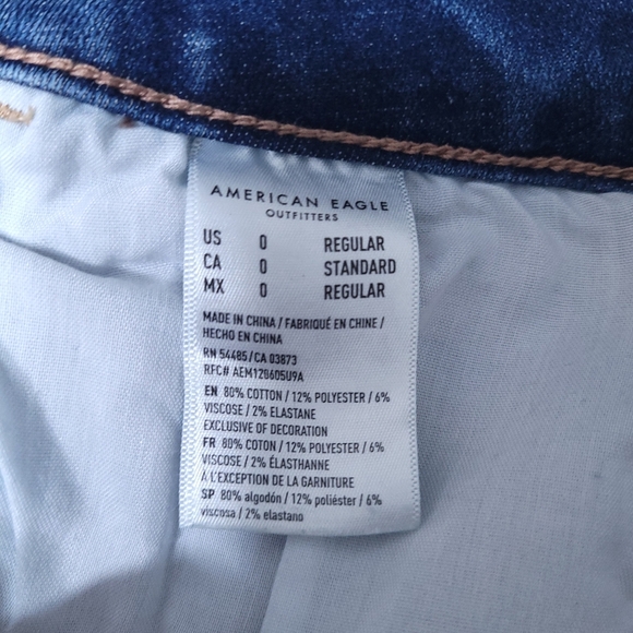 American Eagle Women's Stretch Super High Rise Jegging Jeans Size 0Regular - Picture 11 of 11